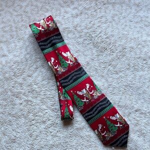 MENS Christmas Music Santa 100% Silk Necktie